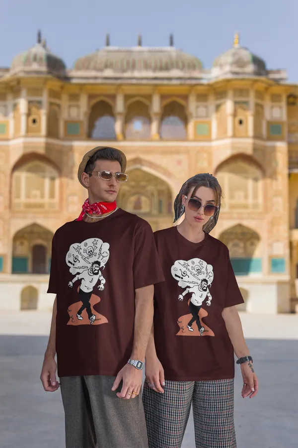 Maroon_Pure_Cotton_Oversized_Drop_Shoulder_Unisex_T-shirt_With_240_GSM_(Haddock)