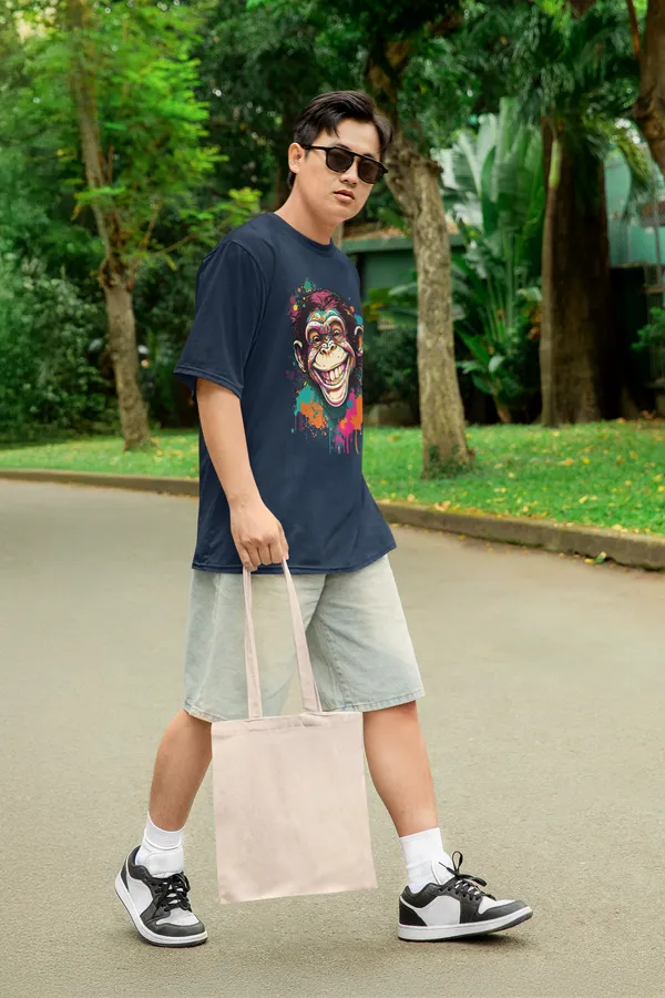 Darkest_Blue_Cotton_Oversized_Drop_Shoulder_Unisex_T-shirt_With_240_GSM_(Monkey)