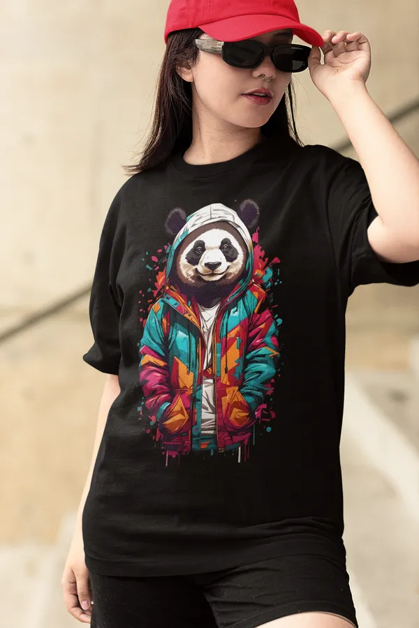 Black_Cotton_Oversized_Drop_Shoulder_Unisex_T-shirt_With_240_GSM_(Panda)