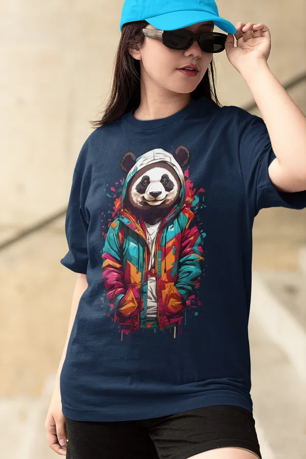 Darkest_Blue_Cotton_Oversized_Drop_Shoulder_Unisex_T-shirt_With_240_GSM_(Panda)
