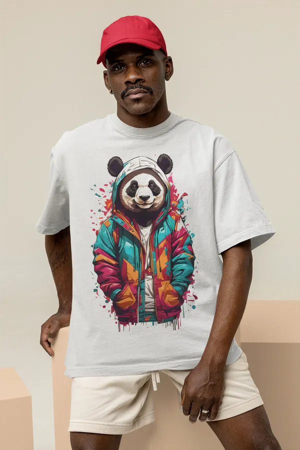 Off_White_Cotton_Oversized_Drop_Shoulder_Unisex_T-shirt_With_240_GSM_(Panda)