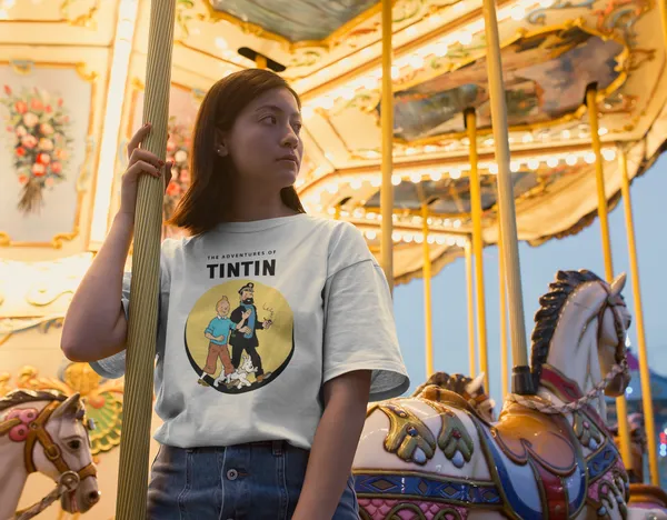 Off_White_Cotton_Oversized_Drop_Shoulder_Women_T-shirt_With_240_GSM_(Adventure_Of_Tintin)