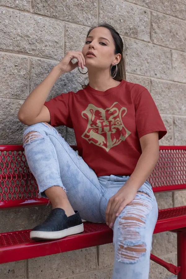 Maroon_Pure_Cotton_Oversized_Drop_Shoulder_Unisex_T-shirt_With_240_GSM_(Harry_Potter_All_House_Logo)