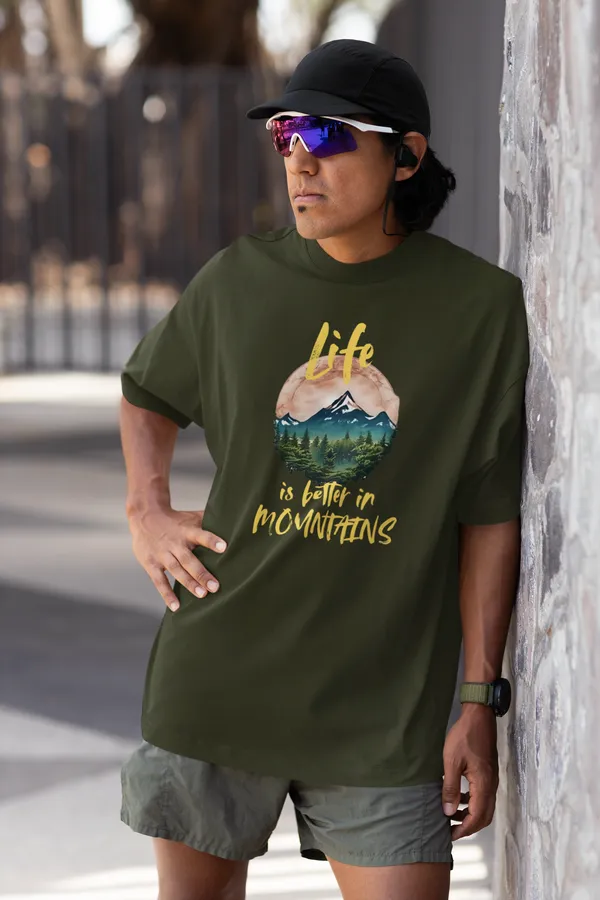 Navy_Pure_Cotton_Oversized_Drop_Shoulder_Men_T-shirt_With_240_GSM_(Travel_Tshirt_Life_in_Mountain)