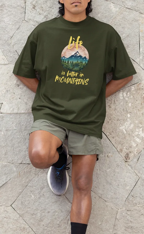Navy_Pure_Cotton_Oversized_Drop_Shoulder_Men_T-shirt_With_240_GSM_(Travel_Tshirt_Life_in_Mountain)