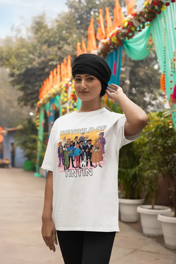 Off_White_Pure_Cotton_Oversized_Drop_Shoulder_Unisex_T-shirt_With_240_GSM_(World_Of_Tintin)