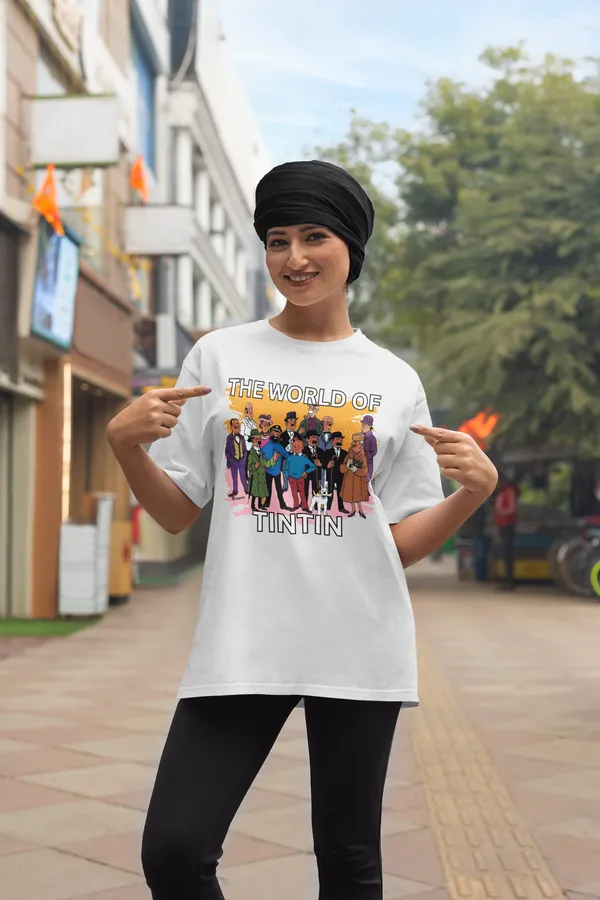 Off_White_Pure_Cotton_Oversized_Drop_Shoulder_Unisex_T-shirt_With_240_GSM_(World_Of_Tintin)