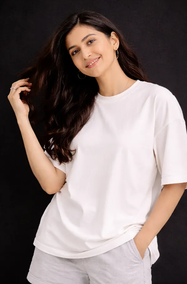 Solid_White_Colour_Pure_Cotton_Oversized_Drop_Shoulder_Unisex_240_GSM_T-shirt