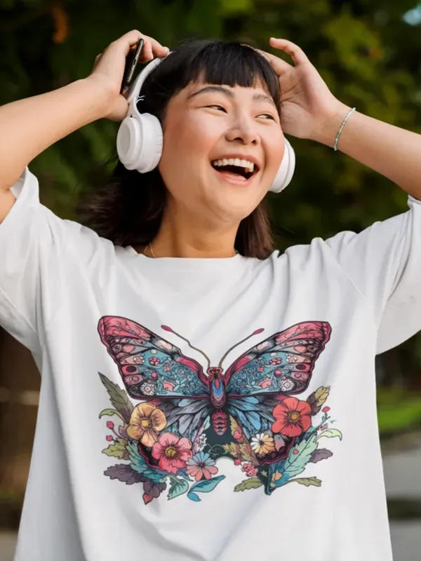 Off_White_Cotton_Oversized_Drop_Shoulder_Unisex_T-shirt_With_240_GSM_(Butterfly)