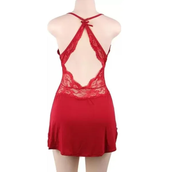 Red_Self_Design_Regular_Solid_Baby_Doll_|_For_Women