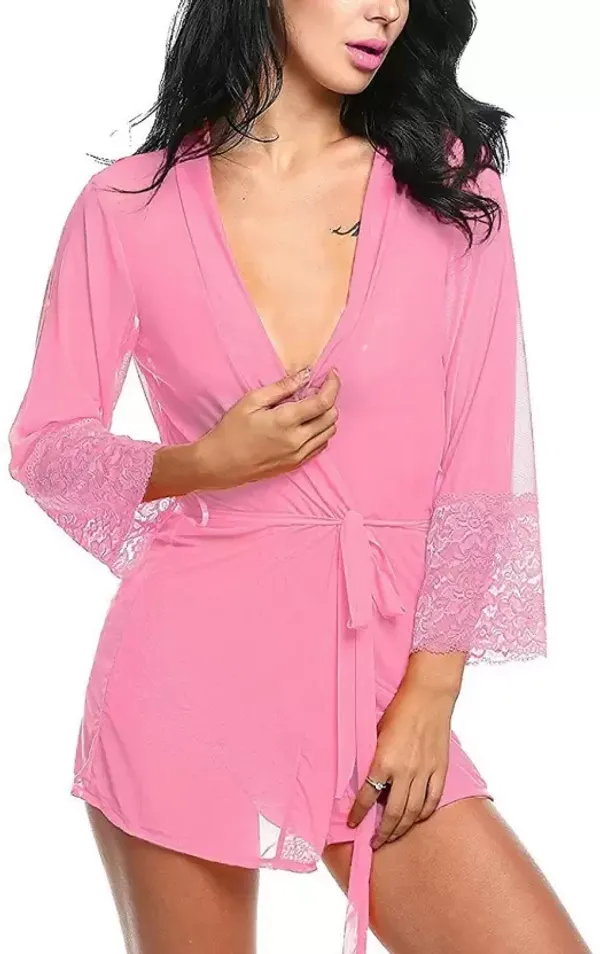 Pink_Self_Design_Solid_Night_Suit_|_For_Women