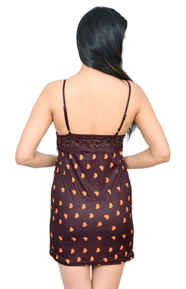 Dark_Brown_Regular_Solid_Baby_Doll_Lingerie_Set_|_For_Women
