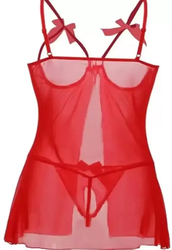 Red_Regular_Solid_Baby_Doll_Lingerie_Set_|_For_Women