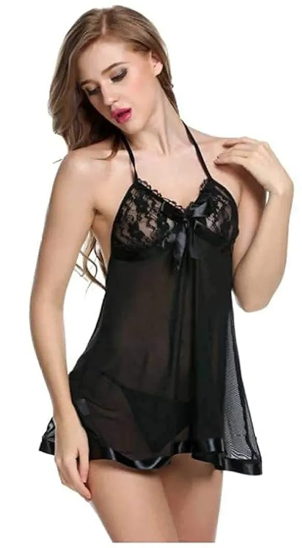Black_Regular_Solid_Baby_Doll_Lingerie_Set_|_For_Women