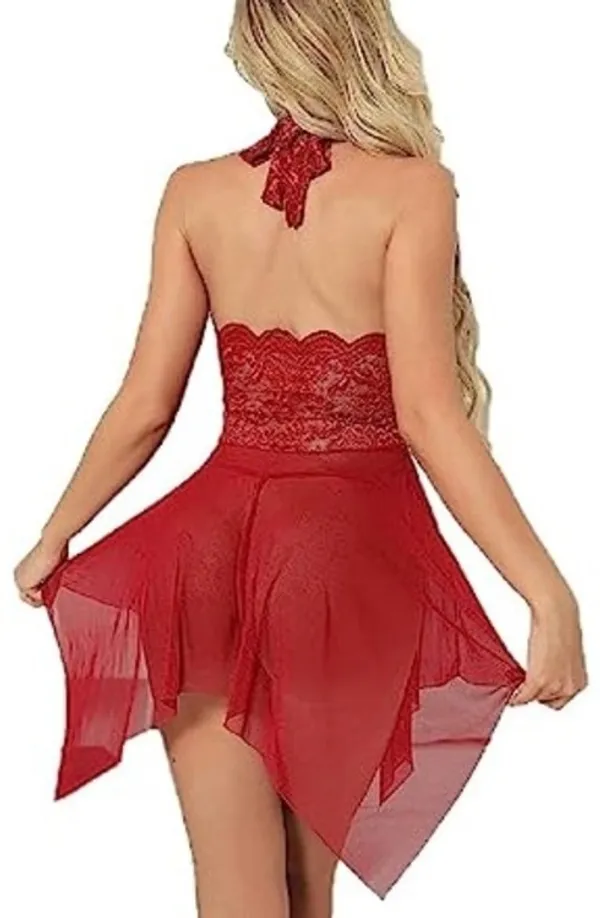 Red_Self_Design_Regular_Solid_Baby_Doll_|_For_Women
