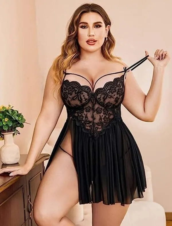 Black_Regular_Solid_Baby_Doll_Lingerie_Set_|_For_Women