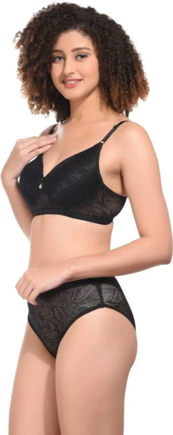 Black_solid_Regular_Self_Design_Lingerie_Set_|_For_Women