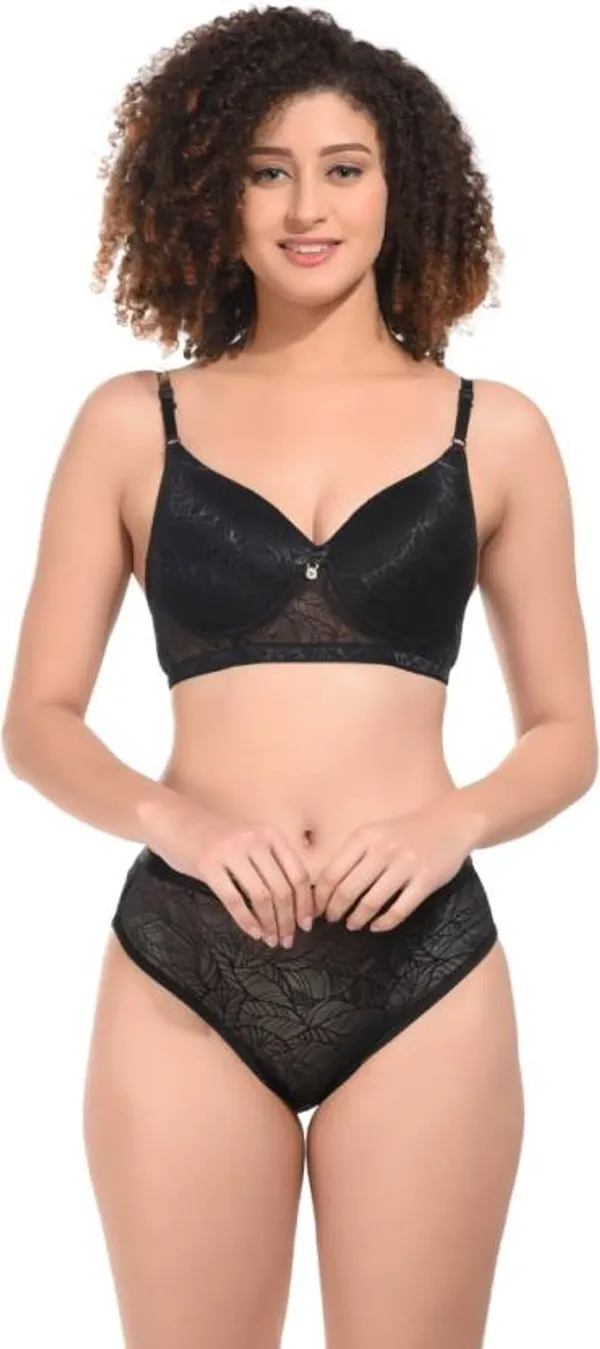 Black_solid_Regular_Self_Design_Lingerie_Set_|_For_Women