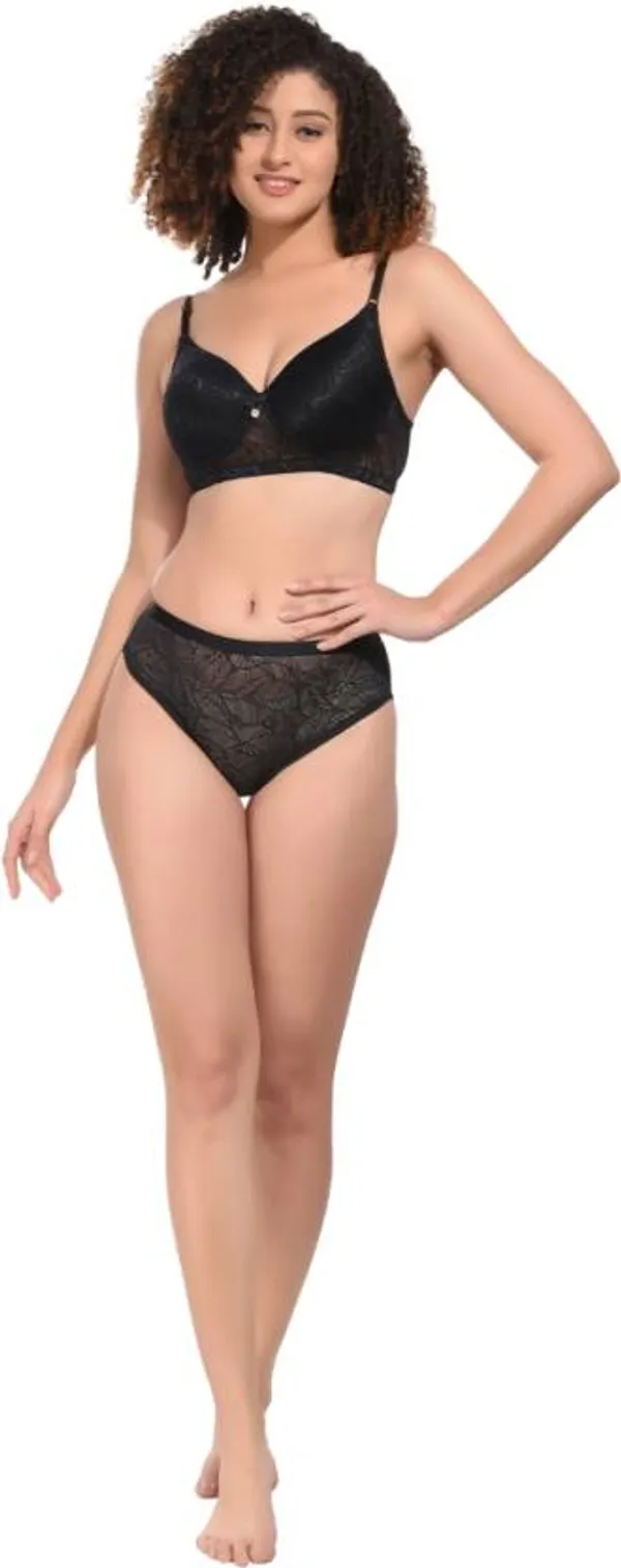 Black_solid_Regular_Self_Design_Lingerie_Set_|_For_Women