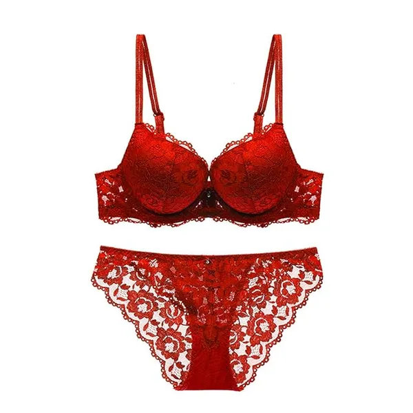 Red_Solid_Net_Self_Design_Lingerie_Set_|_For_Women