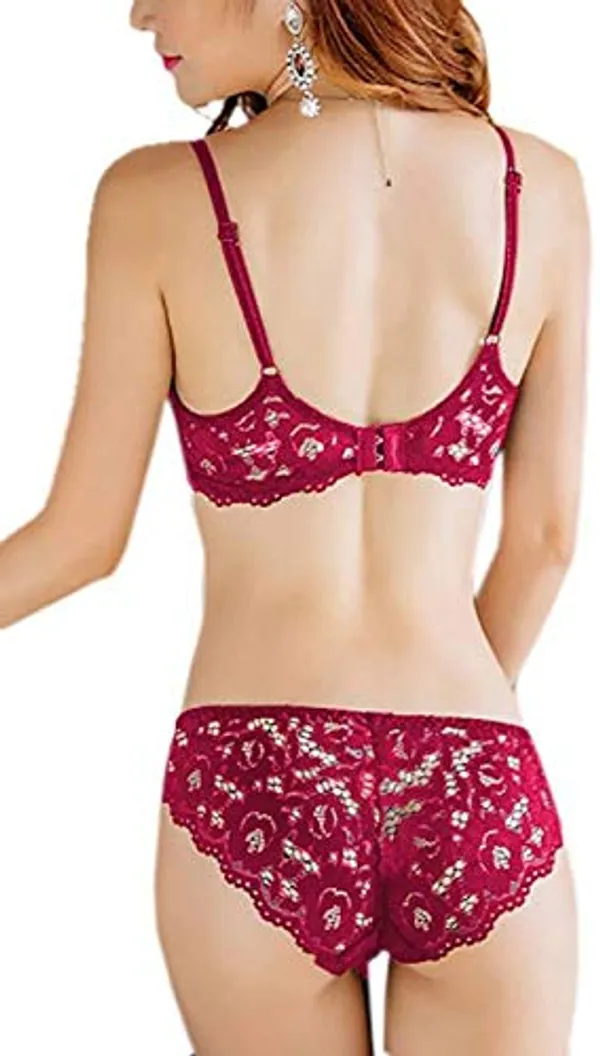 Red_Solid_Net_Self_Design_Lingerie_Set_|_For_Women