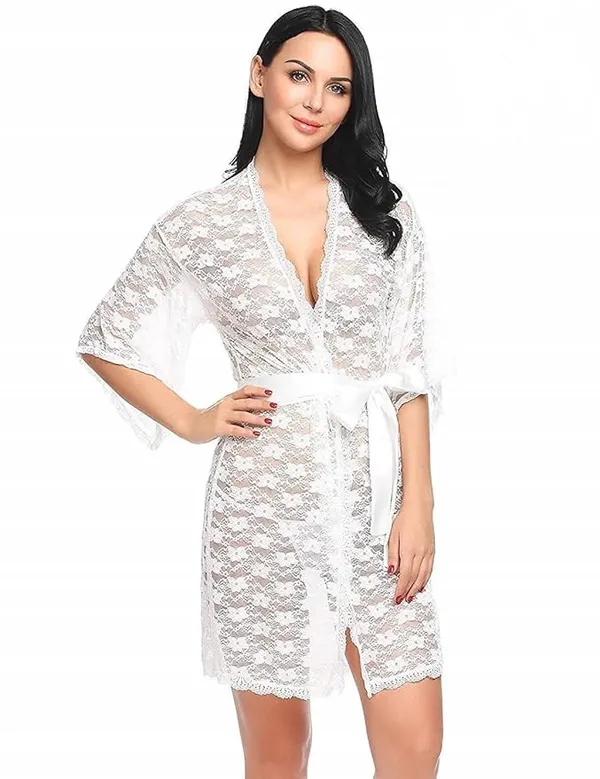 White_Self_Design_Solid_Night_Suit_|_For_Women