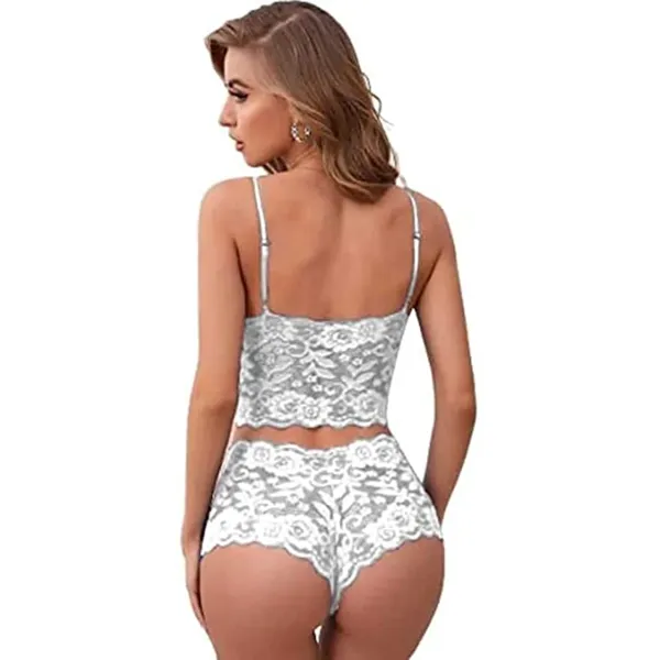 White_Regular_Solid_Self_Design_Lingerie_Set_|_For_Women