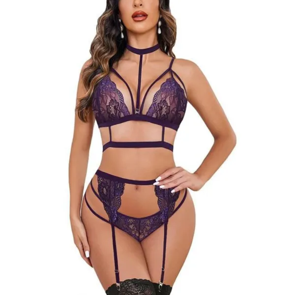 Purple_Self_Design_Lace_Solid_Baby_Doll_Set_|_For_Women