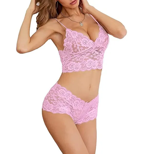 Pink_Regular_Solid_Self_Design_Lingerie_Set_|_For_Women
