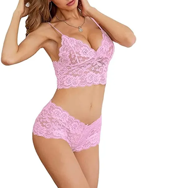 Pink_Regular_Solid_Self_Design_Lingerie_Set_|_For_Women