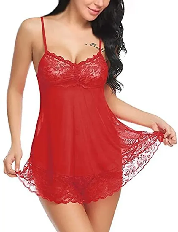 Red_Regular_Solid_Baby_Doll_Lingerie_Set_|_For_Women
