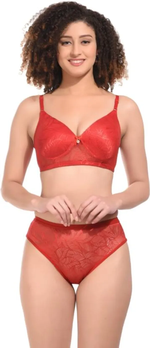 Red_Solid_Regular_Self_Design_Lingerie_Set_|_For_Women