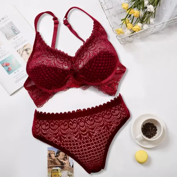 Red_Solid_Regular_Self_Design_Lingerie_Set_|_For_Women