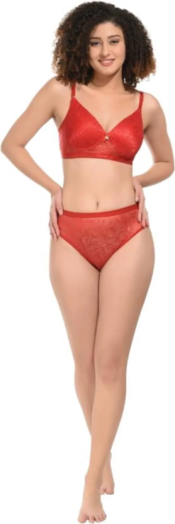 Red_Solid_Regular_Self_Design_Lingerie_Set_|_For_Women