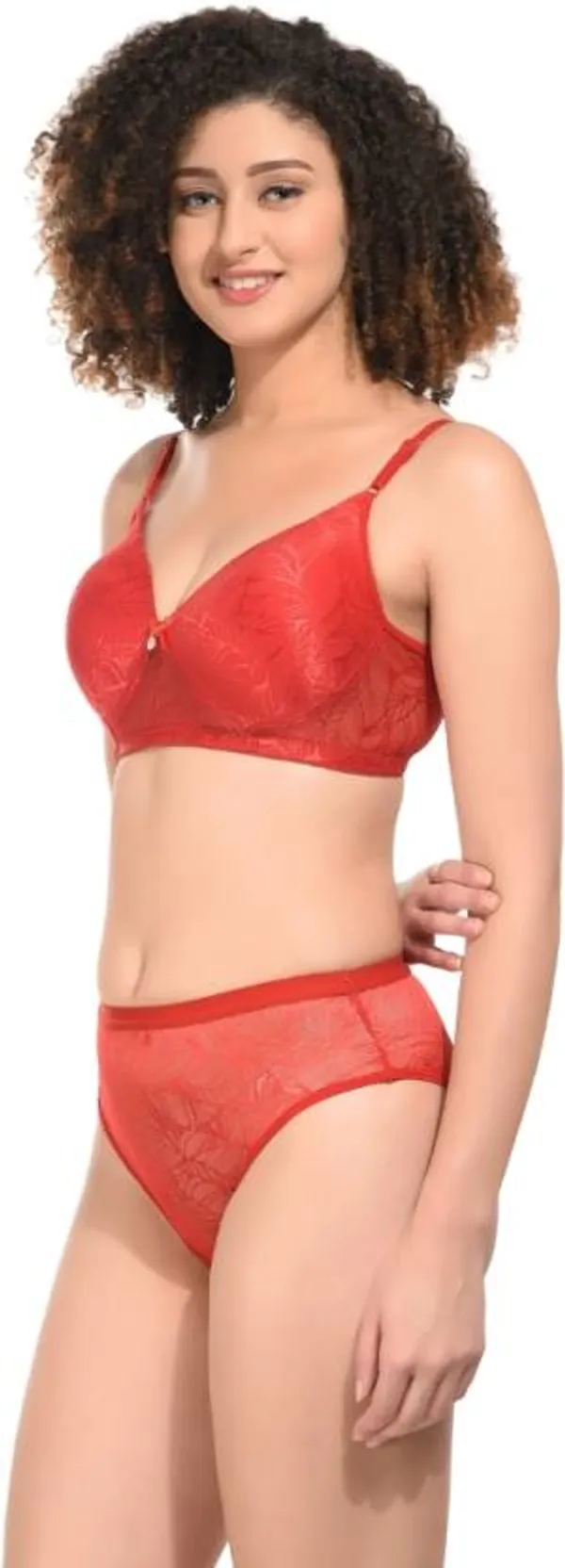 Red_Solid_Regular_Self_Design_Lingerie_Set_|_For_Women