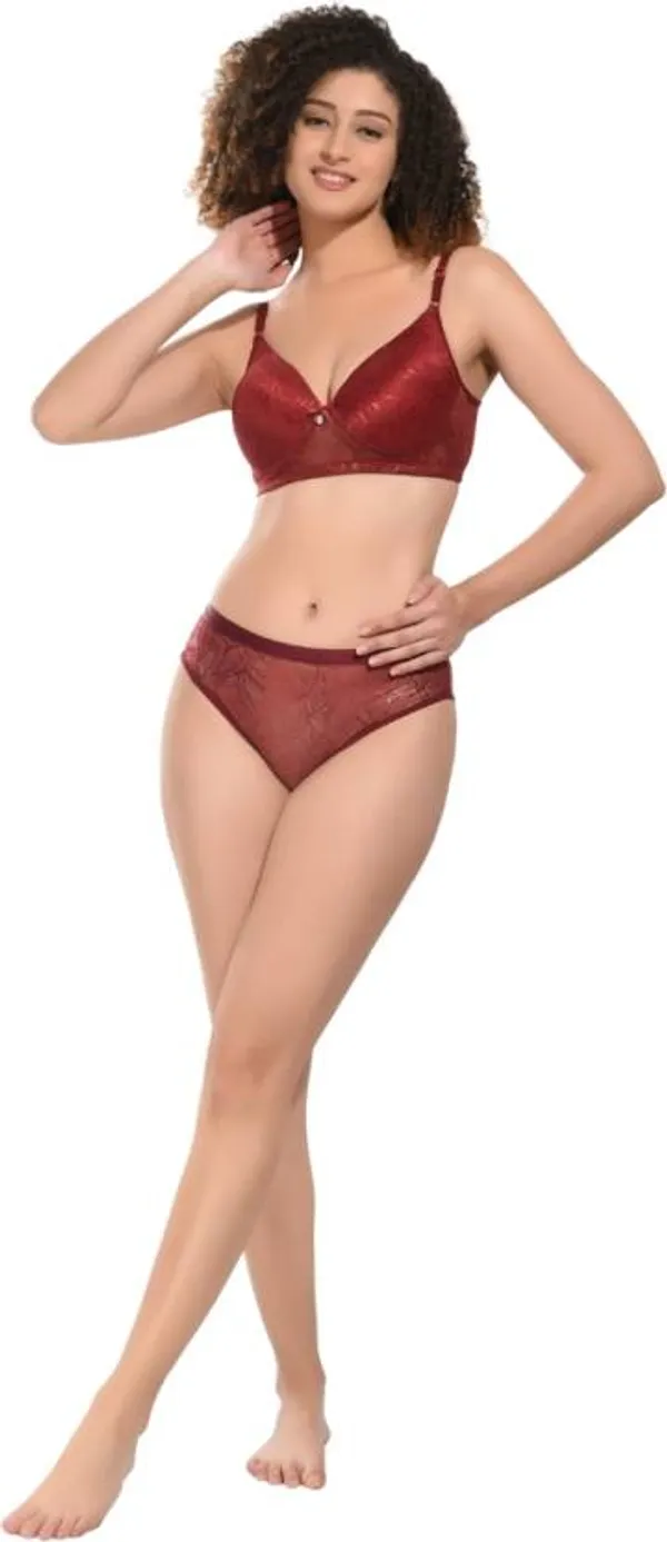 Red_Solid_Regular_Self_Design_Lingerie_Set_|_For_Women