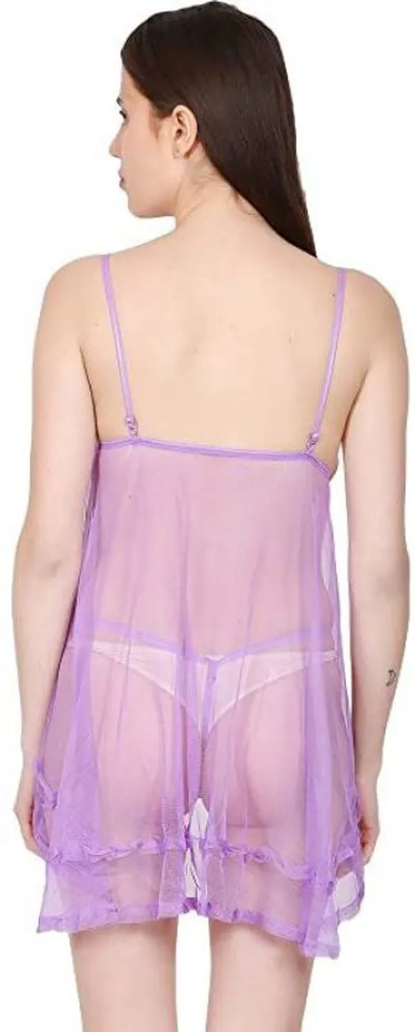Purple_Regular_Solid_Baby_Doll_Lingerie_Set_|_For_Women