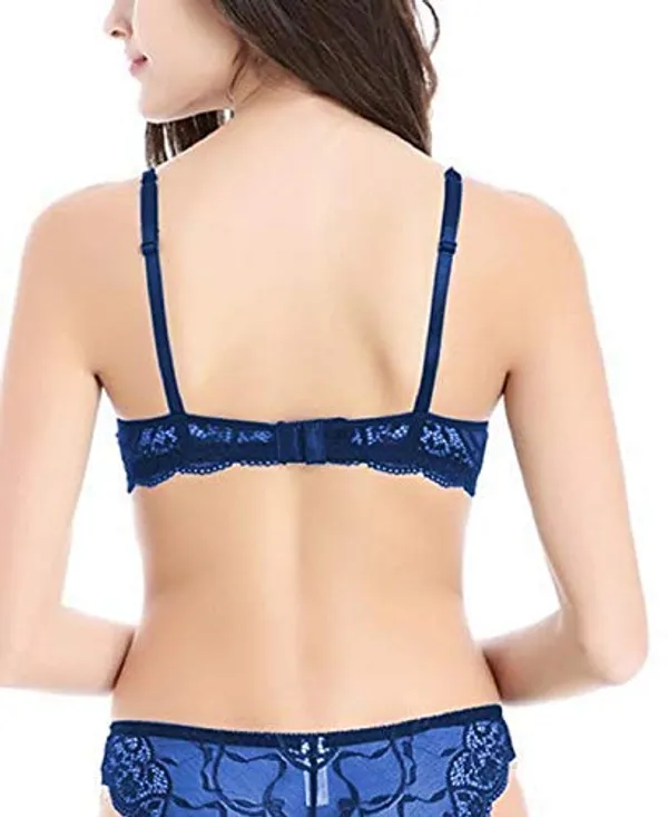 Navy_Blue_Regular_Solid_Self_Design_Lingerie_Set_|_For_Women