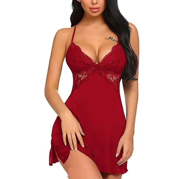 Red_Regular_Solid_Baby_Doll_|_For_Women