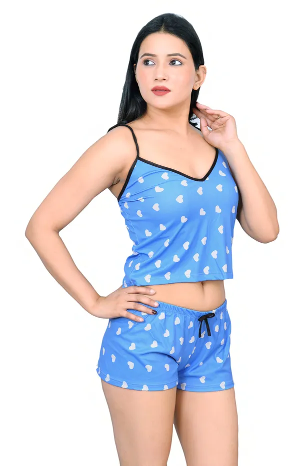 Blue_Self_Design_Regular_Solid_Baby_Doll_|_For_Women