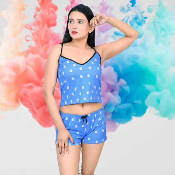Blue_Self_Design_Regular_Solid_Baby_Doll_|_For_Women