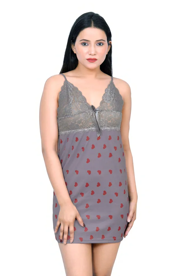 Grey_Regular_Solid_Baby_Doll_Lingerie_Set_|_For_Women
