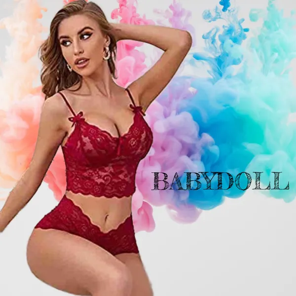 Maroon_Regular_Solid_Self_Design_Lingerie_Set_|_For_Women
