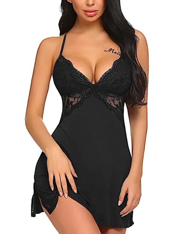 Black_Regular_Solid_Baby_Doll_Lingerie_Set_|_For_Women