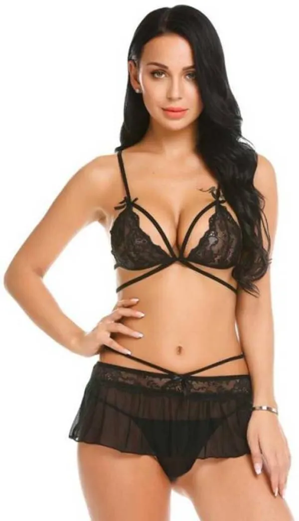 Black_Self_Design_Regular_Solid_Baby_Doll_|_For_Women