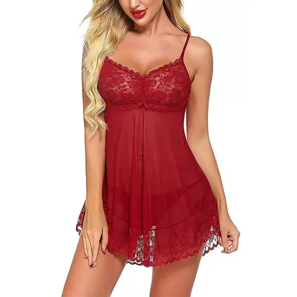 Red_Self_Design_Regular_Solid_Baby_Doll_|_For_Women