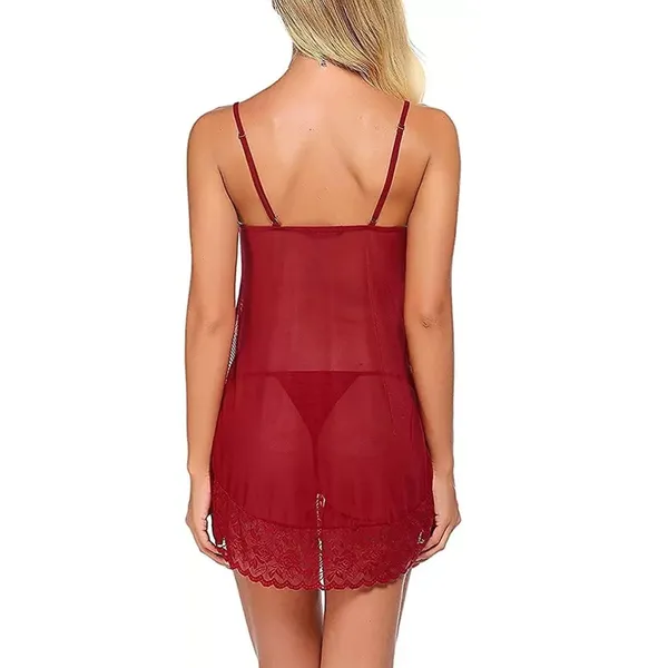 Red_Self_Design_Regular_Solid_Baby_Doll_|_For_Women