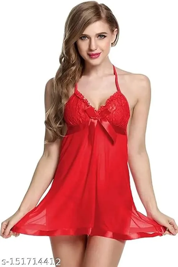 Red_Regular_Solid_Baby_Doll_Lingerie_Set_|_For_Women