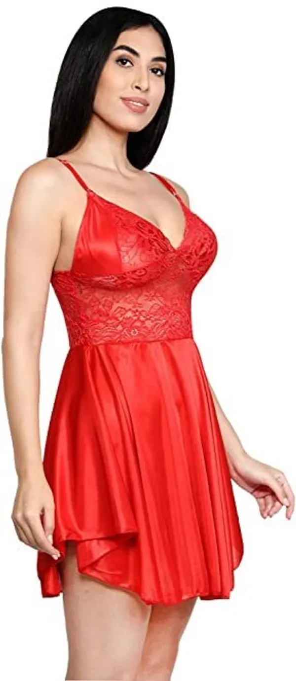 Red__Regular_Solid_Baby_Doll_|_For_Women
