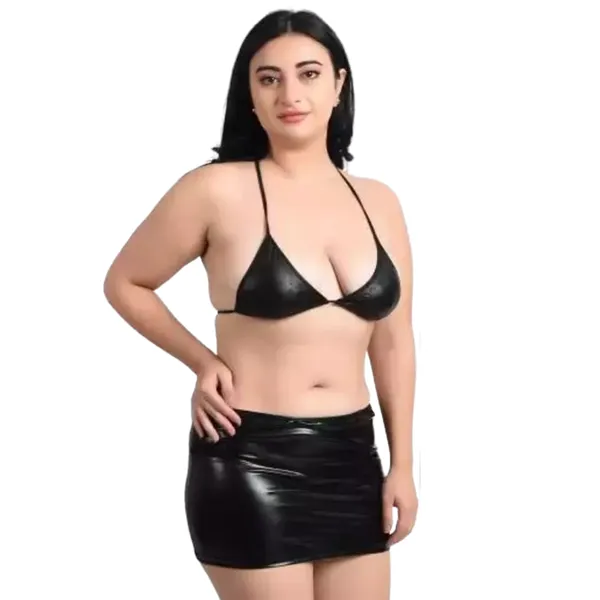 Black_Cotton_Blend_Solid_Baby_Doll_|_For_Women